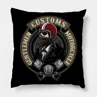 gentlemen customs motorcycle Pillow