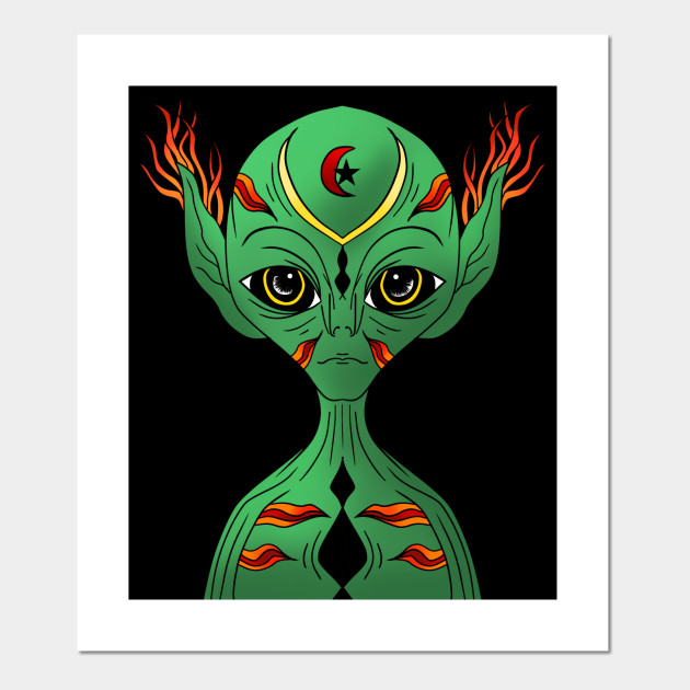 Alien Funny Alien Alien Gift Alien Gift Ideas Posters And Art Prints Teepublic