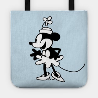 Chatty Cartoon Girl Mouse in Steamboat Willie Tote