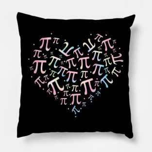 Pi Day Tie Dye Heart Happy Pi Day 3.14 Mathematic Math Teacher Women Girl Mathematics Pillow