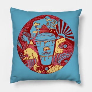 Pastel Tones Coffee In Japan Pillow