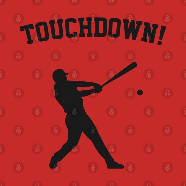 Touchdown! Funny Baseball Batter Silhouette by TwistedCharm