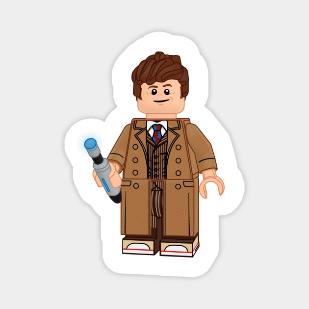 Lego Doctor Who Tenth Doctor Magnet by ovofigures