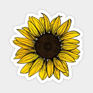 Sunflower Mandala Magnet