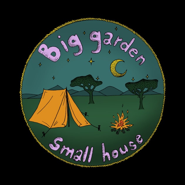 Big  garden small house by HanDraw