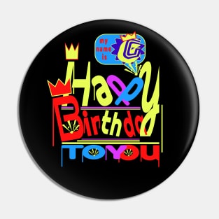 Happy Birthday Alphabet Letter (( G )) Dazzling Creative Design Pin