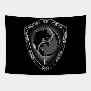 VIKING SHIELD 9 (Werewolves with PERTHRO – Mysteries, Secrets, Occult Abilities) Tapestry