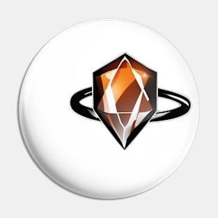 Shimmering Crystal Gem with Orbiting Rings No. 633 Pin