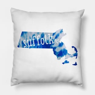 Tie Dye Suffolk University Boston Pillow