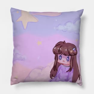 Cute Angel Floating on Clouds Pillow