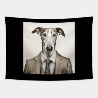 Greyhound Dog in Suit Tapestry