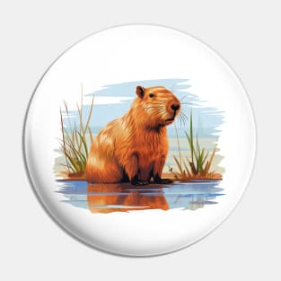 I Love Capybaras Pin