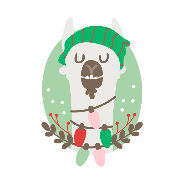 Christmas llama by melomania