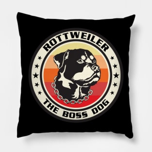 Rottweiler The Boss Dog Pillow