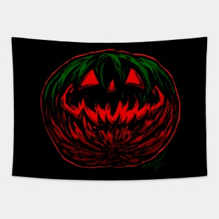 A Metal Halloween (red outline version) Tapestry