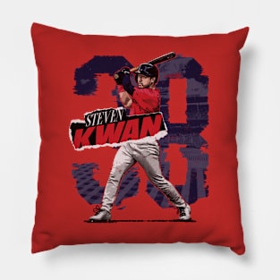 Steven Kwan Cleveland Rough Pillow