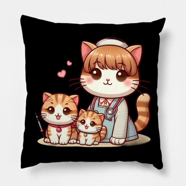 Whisker Wit: Chronicles of a Funny Cute Cat Mom Pillow by Divineshopy