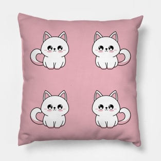 Pink Kittens Sticker Pillow