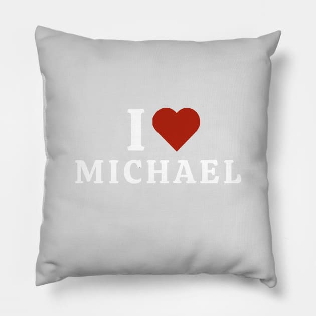 I Love Michael Pillow by Hayden Mango Collective 