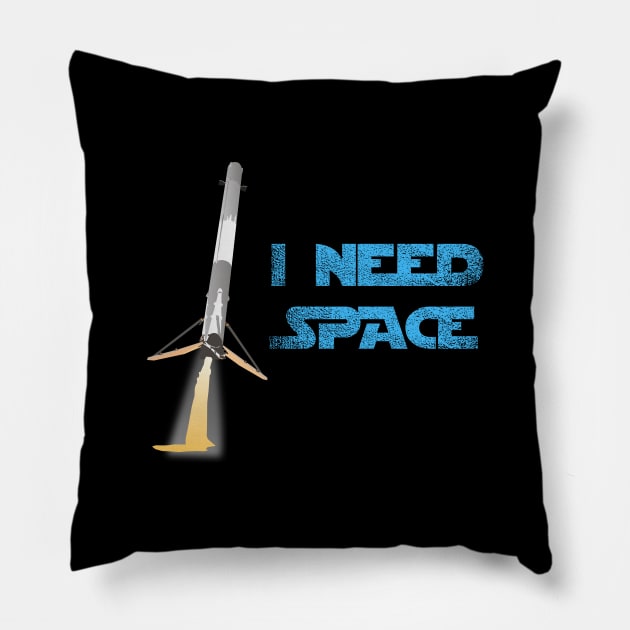 Space Rocket Pillow by NorseTech