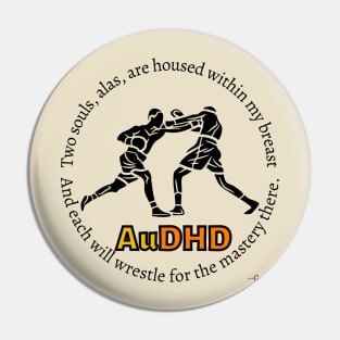 Autism vs. ADHD design Pin