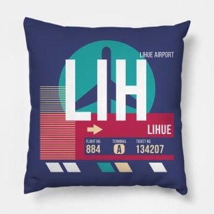 Lihue (LIH) Kauai Airport // Sunset Baggage Tag Pillow