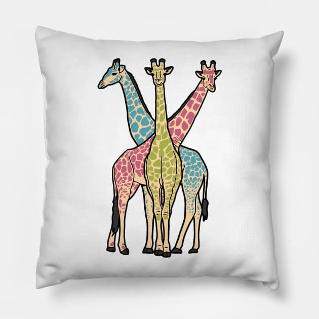 Giraffe Tower Pillow by Nerdpins