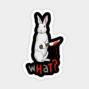 Killer Bunny Rabbit with Knife Magnet