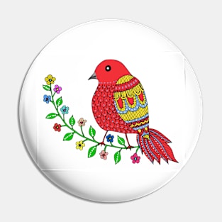 blooming bird Pin