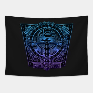 Aztec Eagle Tree Symbol Tapestry