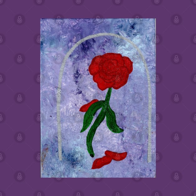 Beauty and The Beast Rose by Crafton Megan Art