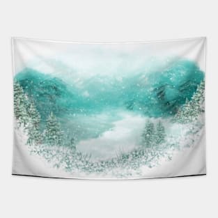 Wanderlust || winter landscape Tapestry