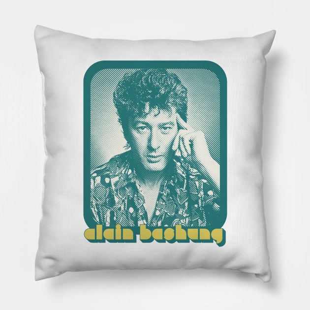 Alain Bashung // Francophile Retro Design Pillow by DankFutura