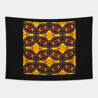 Orange and Black Monarch Butterfly Pattern 15 Tapestry