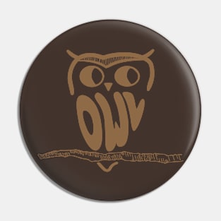 Mr. Brown Owl Pin