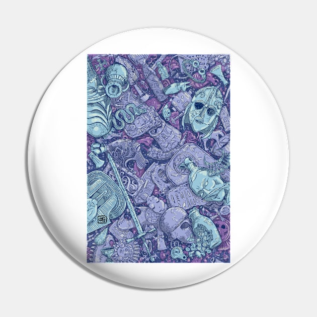 Archaeological Treasures - Blues Pin by matjackson