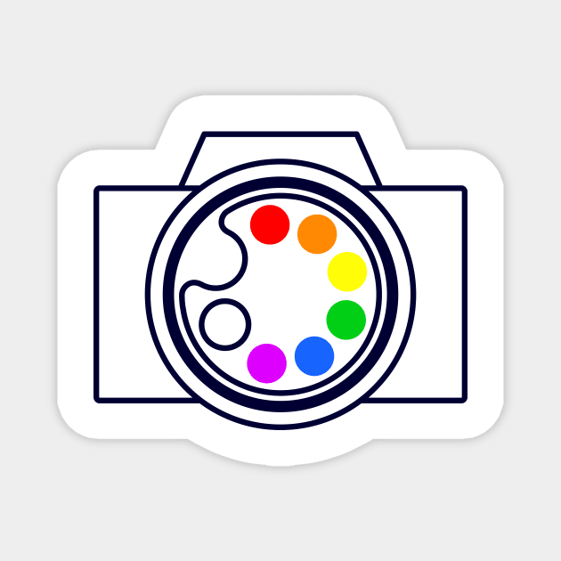 abstract camera and color palette Camera TeePublic