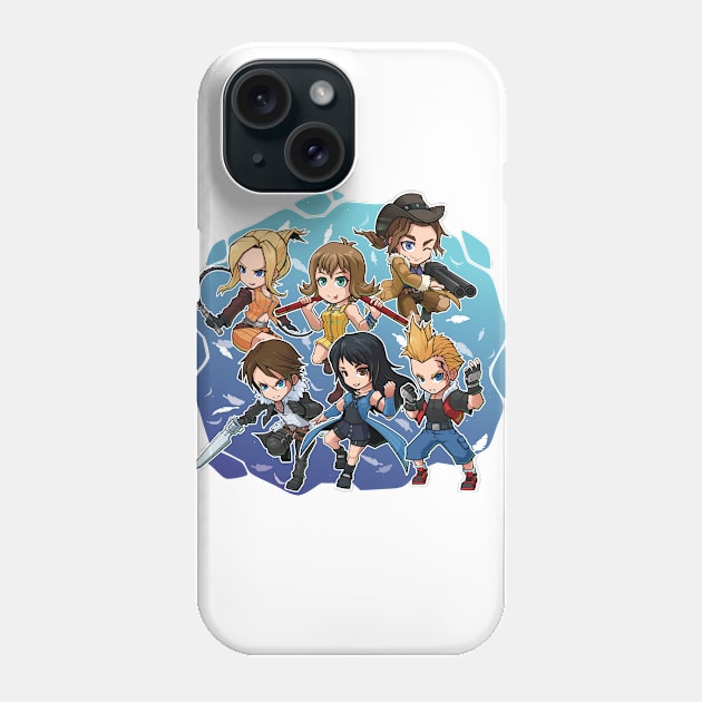 Fanart Final Fantasy 8 Squad Chibis Phone Case by Xar623