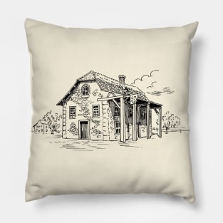 House in old Europe style_01 Pillow