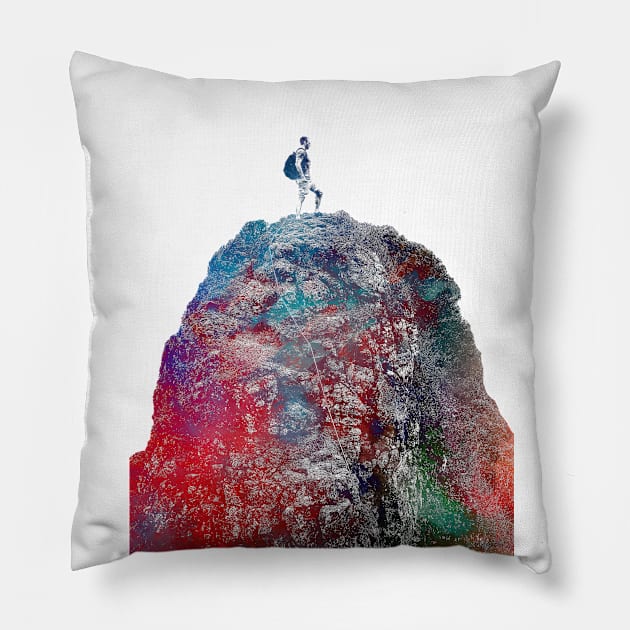 mountaineer climbing sport art #mountaineer #climbing #sport Pillow by JBJart