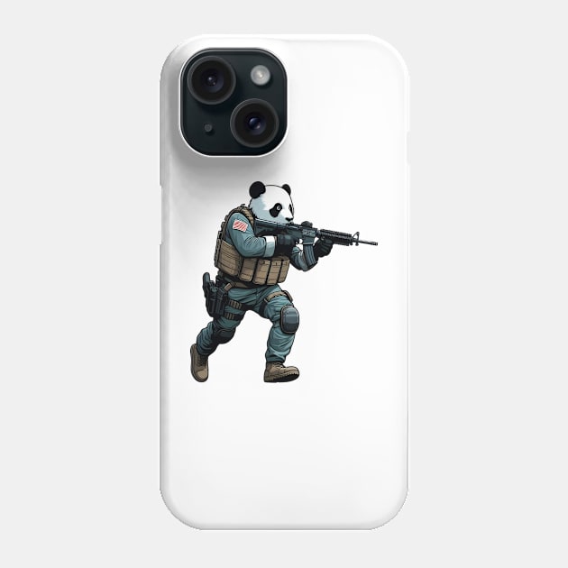 Tactical Panda Phone Case by Rawlifegraphic