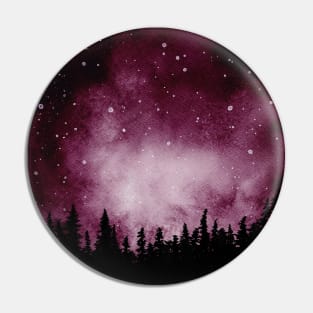 Watercolor galaxy Pin