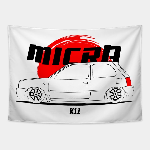 Micra JDM Tapestry by GoldenTuners