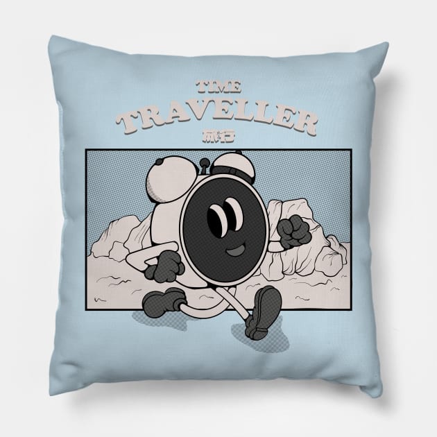 Time Traveller Pillow by Oiyo
