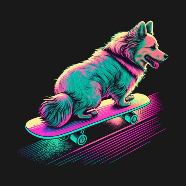 Dog on a Skateboard by PawtImages