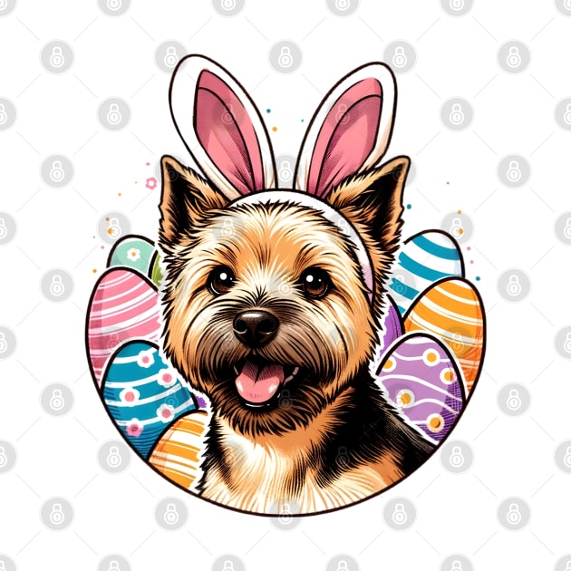 Norwich Terrier Enjoys Easter with Bunny Ears Fun by ArtRUs