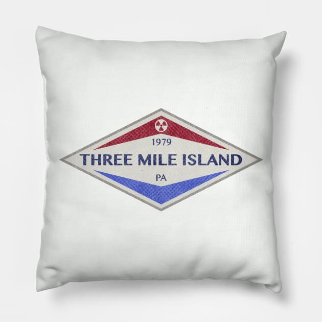 Three Mile Island 1979 (Distressed) Pillow by NeuLivery