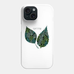 Spring Leaves at Night Phone Case