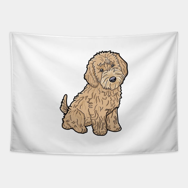 Golden Doodle Dog / Goldendoodle Tapestry by Isabelledesign