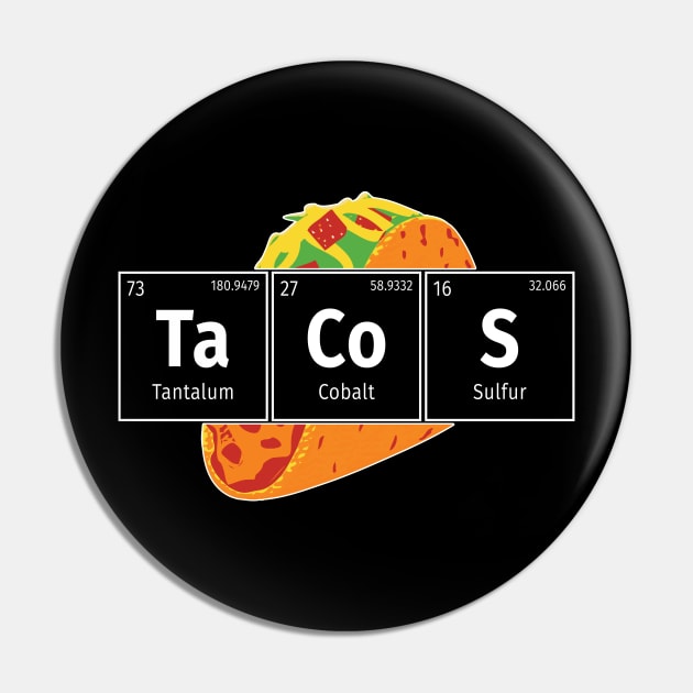 Mexican Tacos Periodic Table Elements Funny Science Pin by Vermilion Seas